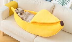 Legowisko dla kota i psa w kształcie banana
